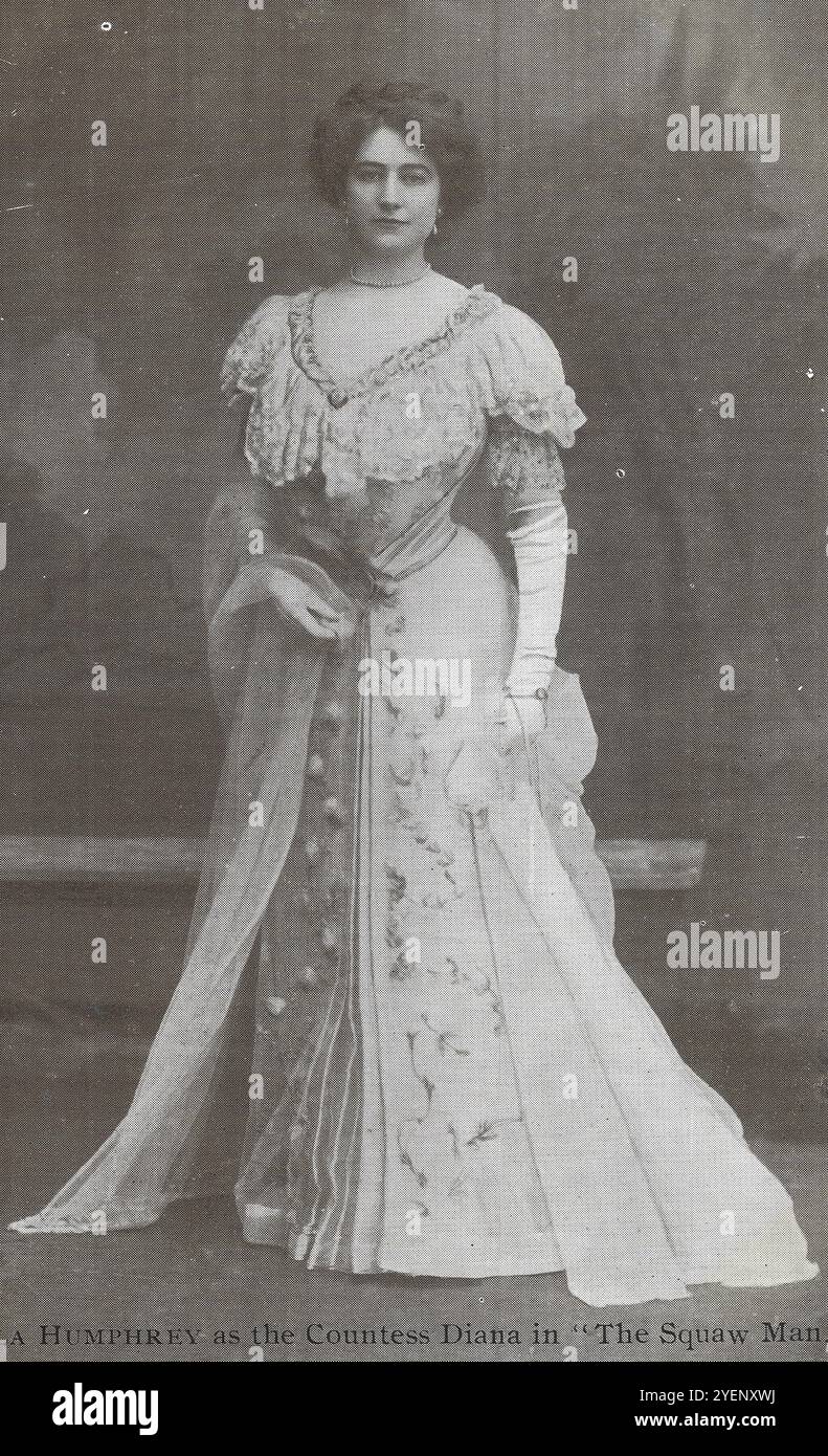 Ola Humphrey Edwardian Schauspielerin. Ein Vintage-Bild von Ola Humphrey Edwardians Schauspielerin. Stockfoto
