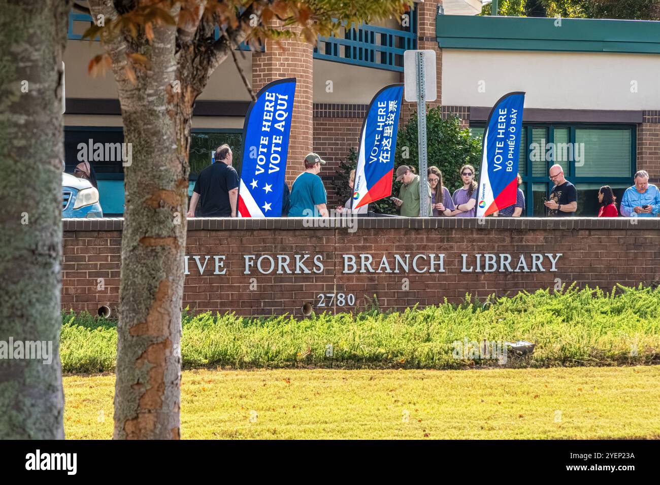 Gwinnett County, Georgia, Wahlort während der frühen Wahlen bei den US-Parlamentswahlen 2024. (USA) Stockfoto