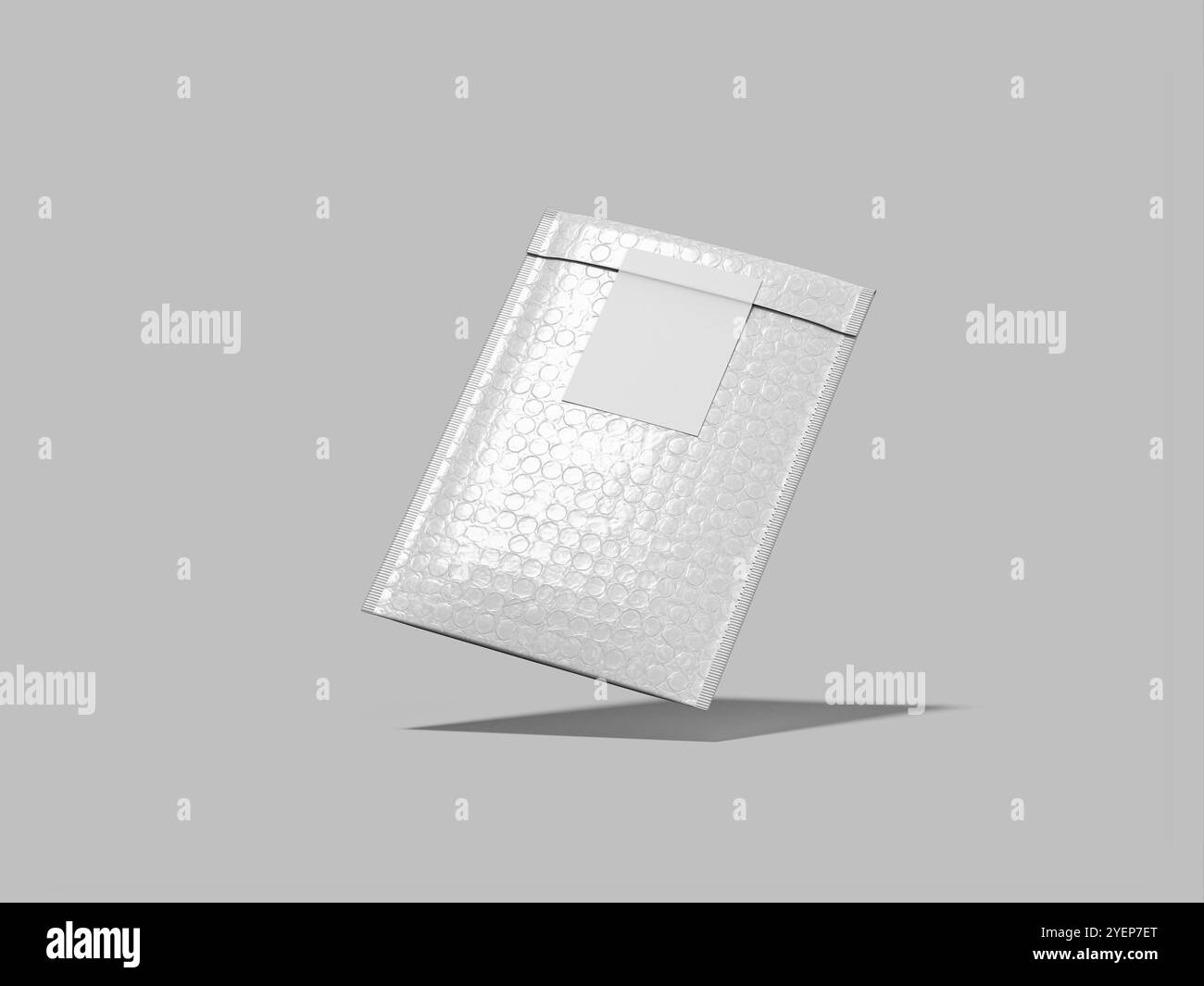 Isolierte weiße leere Buble-Versandtasche Modell 3D Stockfoto