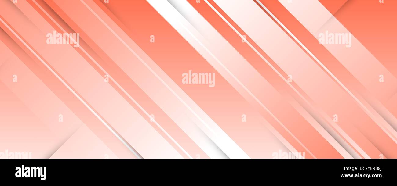 Abstrakter Pfirsichhintergrund und weißer Farbverlauf im Papierschnitt-Stil. Einfaches und minimalistisches Vektordesign für Banner oder Cover Stock Vektor