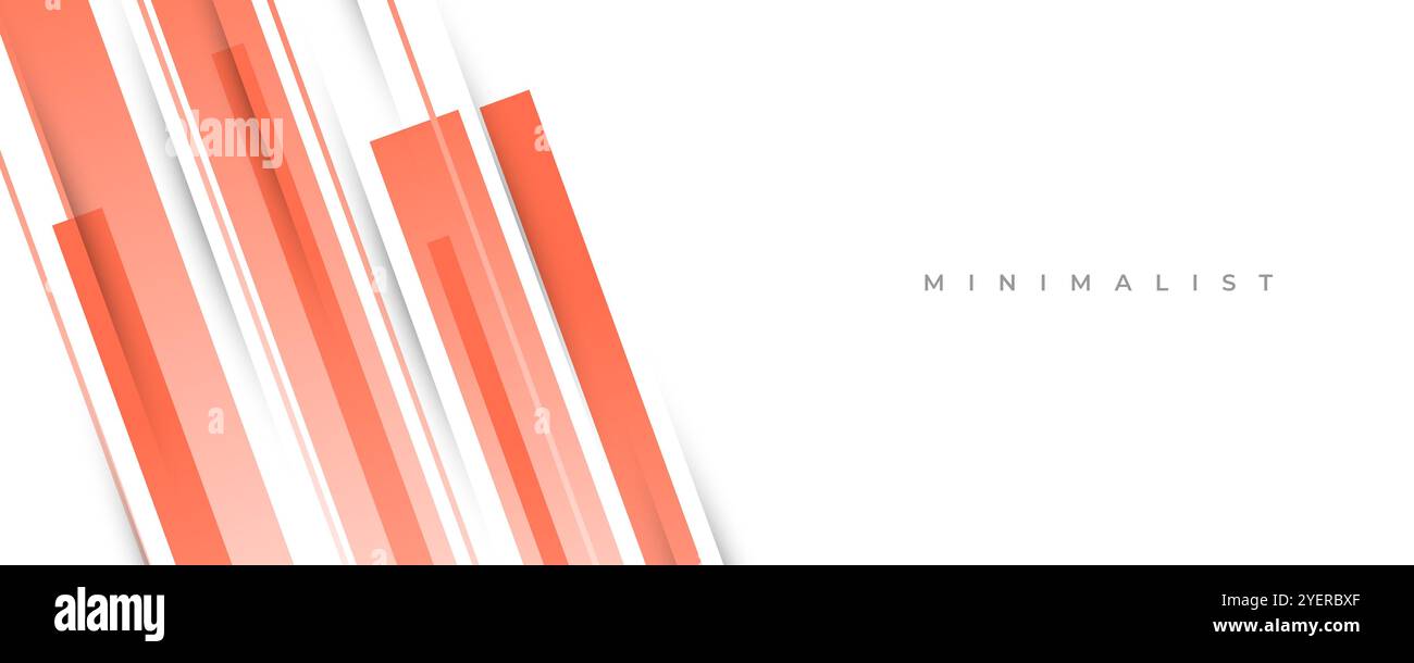 Abstrakter Pfirsichhintergrund und weißer Farbverlauf im Papierschnitt-Stil. Einfaches und minimalistisches Vektordesign für Banner oder Cover Stock Vektor