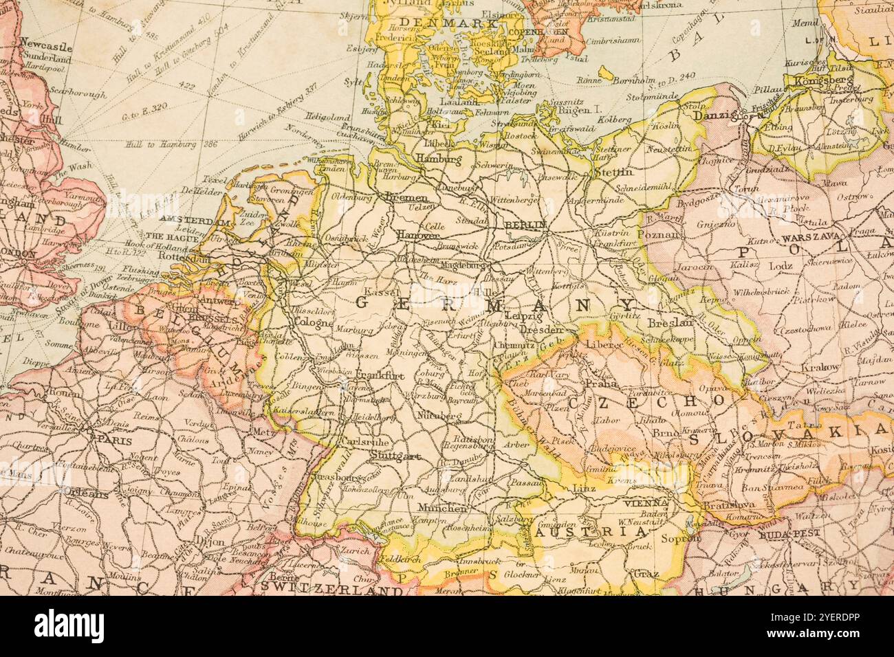 Alte Weltkarte Stockfoto