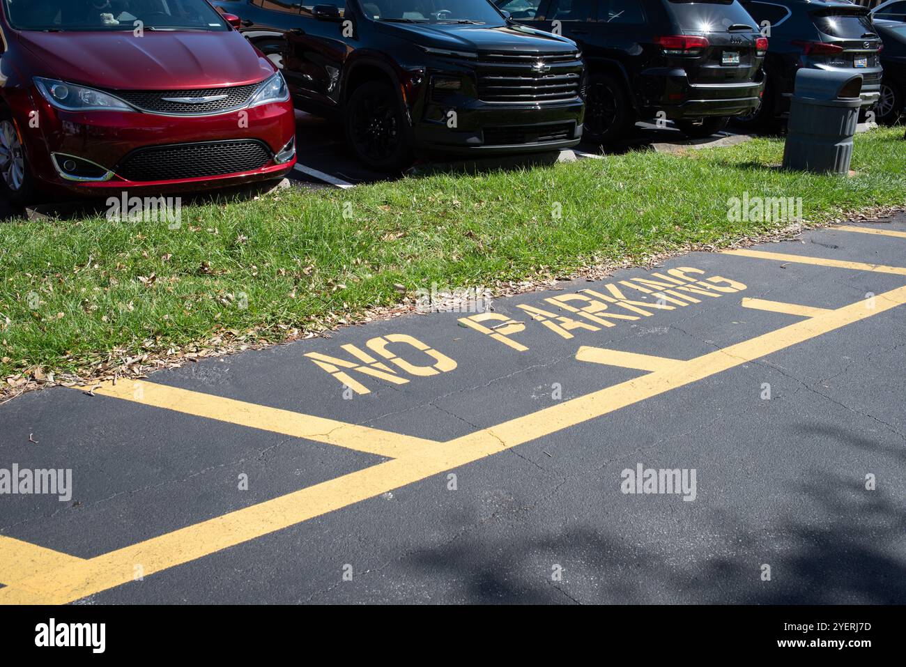 Kein Parkplatzschild in Florida, USA Stockfoto