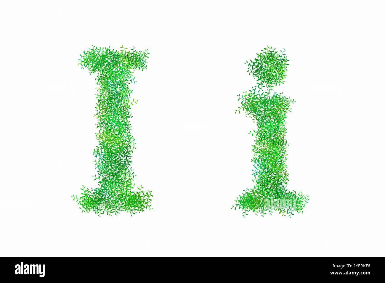 Englischer Buchstabe I in Arabesk Stockfoto