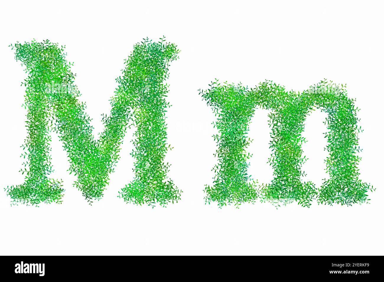 Englischer Buchstabe M in Arabesk Stockfoto