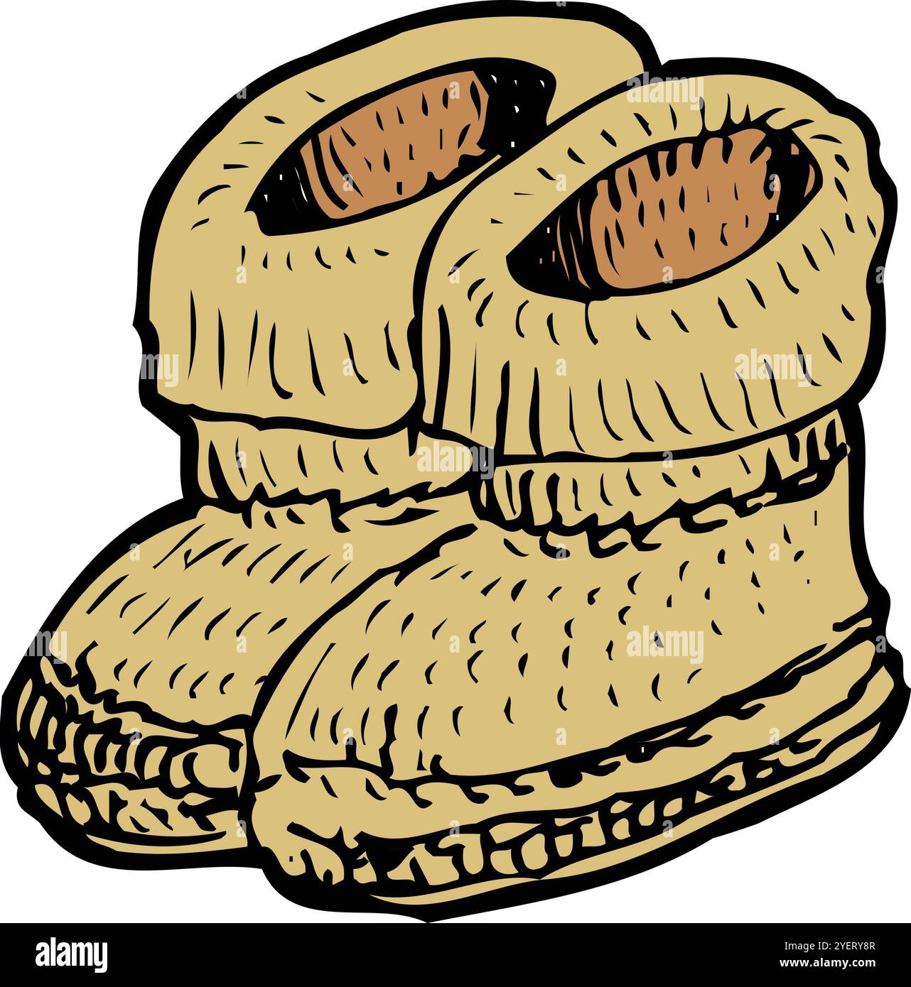 Strohstiefel Stockfoto