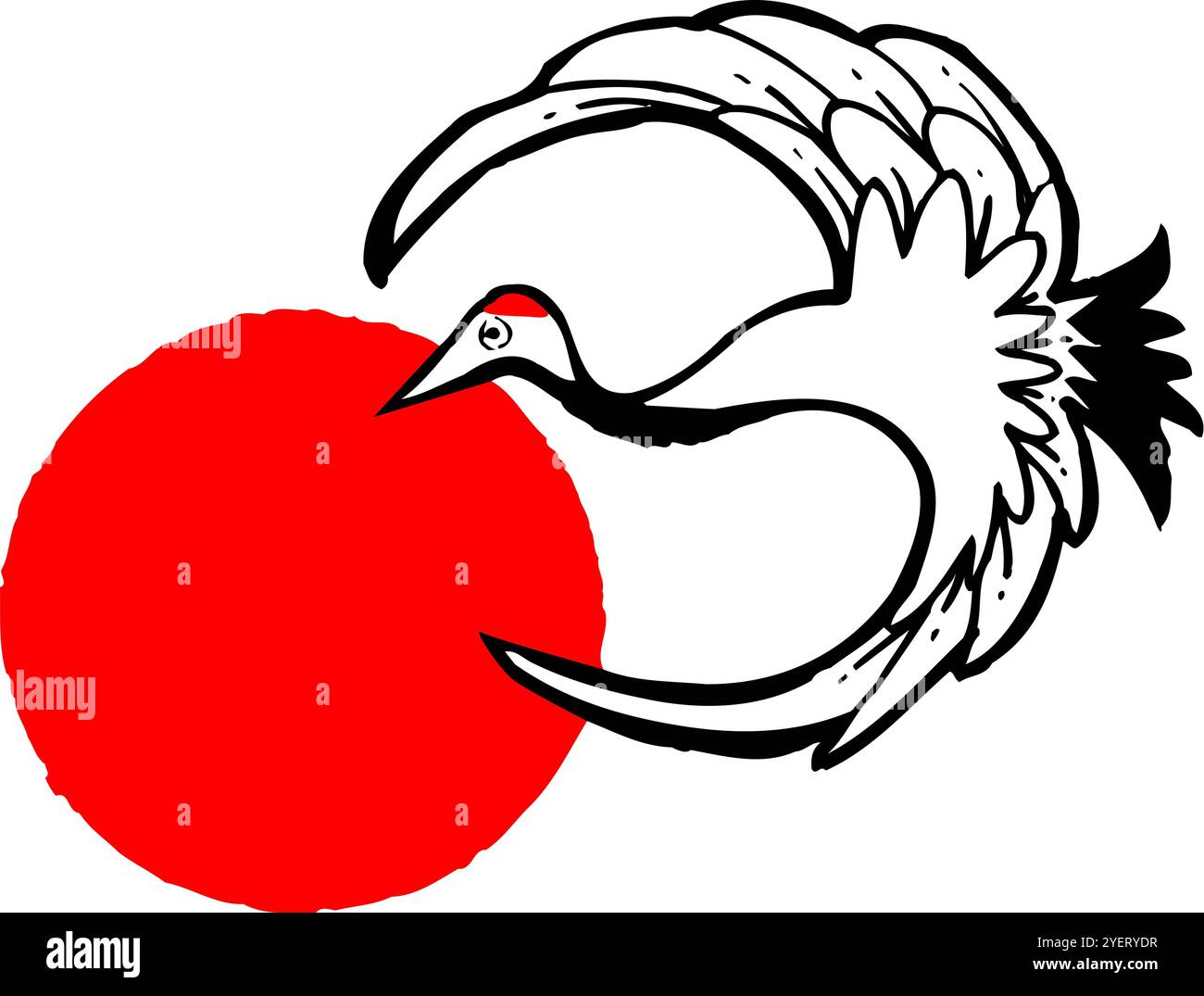 Kraniche am ersten Tag des Jahres Stockfoto