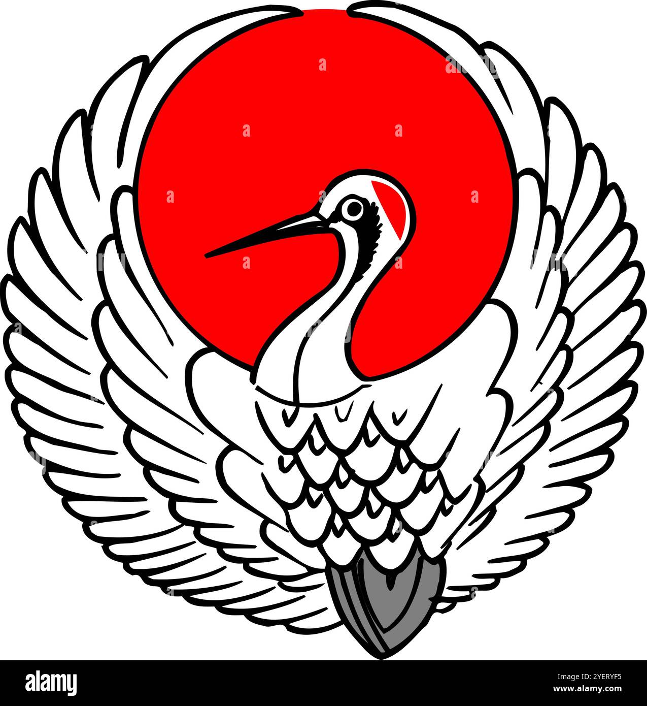 Kraniche am ersten Tag des Jahres Stockfoto