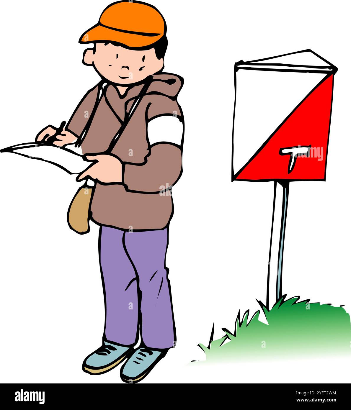 Orientierungslauf Stockfoto