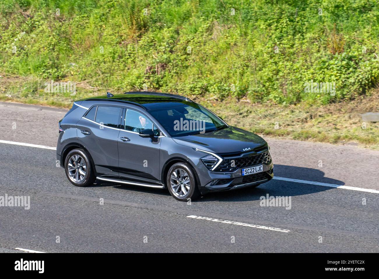 2023 Grau KIA Sportage GT-Line S ISG HEV A T-GDI 212 S/C HEV Auto Car SUV Hybrid Electric 1598 ccm Stockfoto