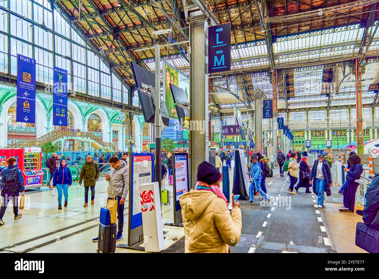 Paris, Prance-19. März 2024: Bahnhof Gare de Lyon in Paris. Stockfoto