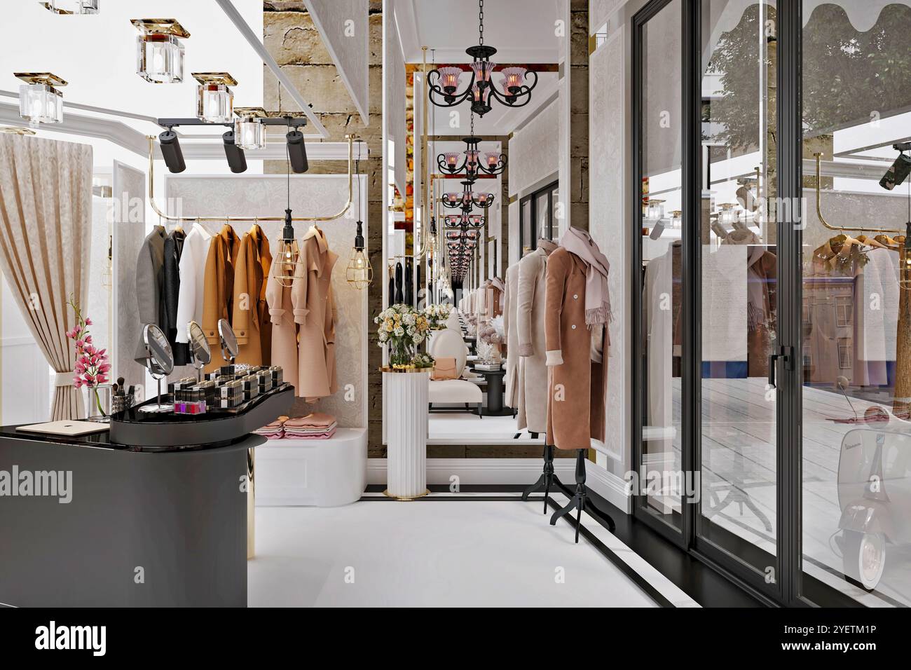 3D-Render Mode Shop Stockfoto