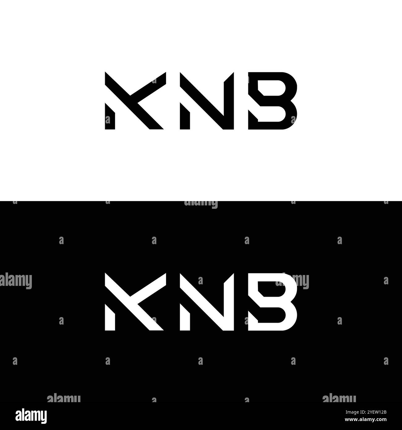 Kreatives KNB-Logo mit Monogramm Stock Vektor
