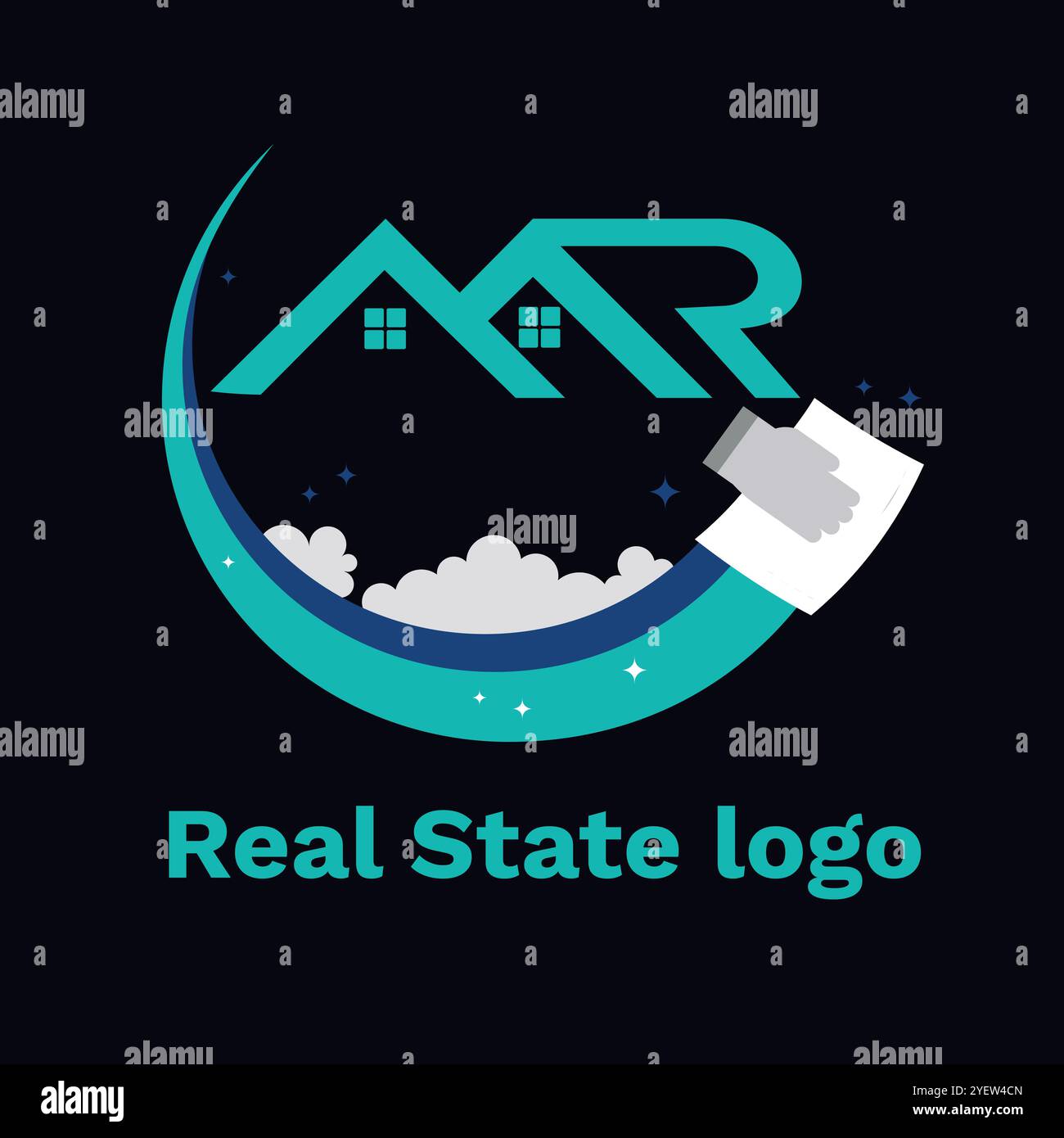 Neues Logo für das Haus Stock Vektor
