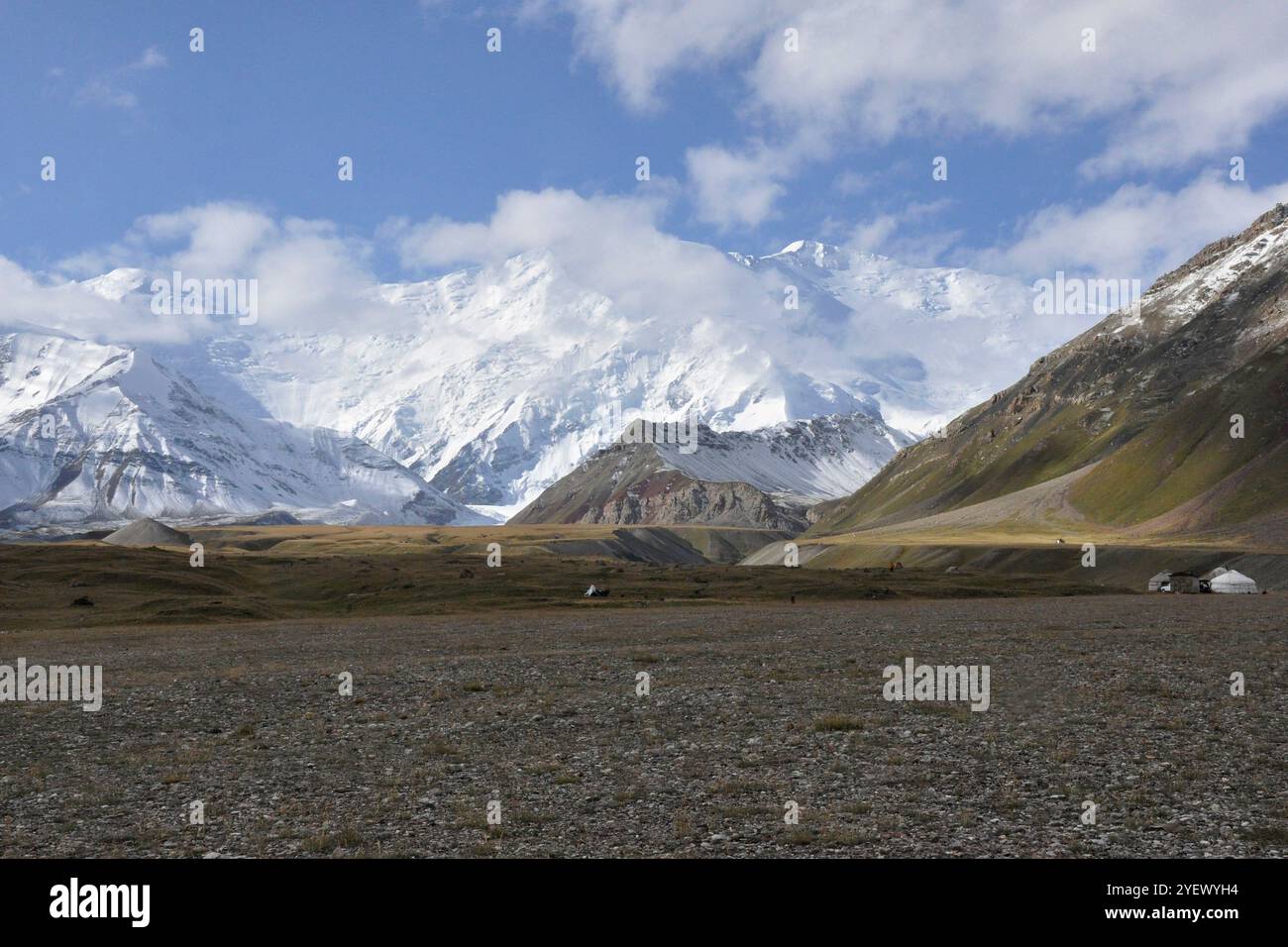 Kirgisistan. Lenin Pick Base Camp Stockfoto