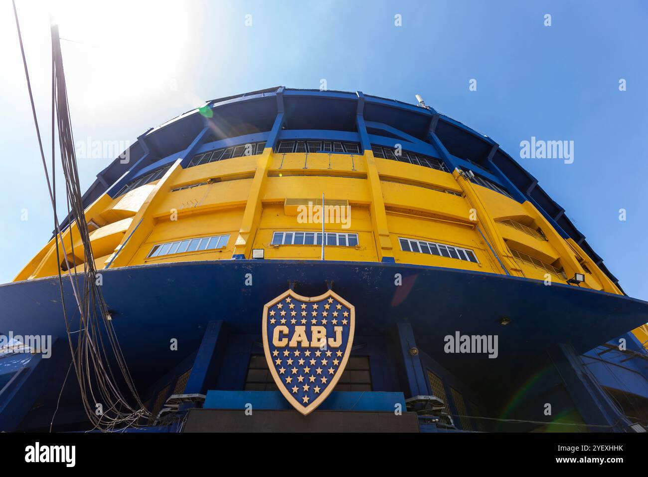 Buenos Aires, Argentinien - 29. Januar 2024 - die Bombonera im Viertel La Boca, Heimstadion des Fußballvereins Boca Juniors Stockfoto