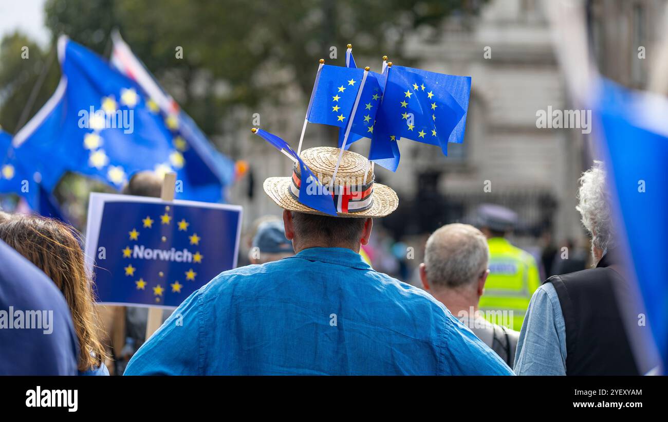 EU-Marsch für nationale Wiedereingliederung in London Stockfoto