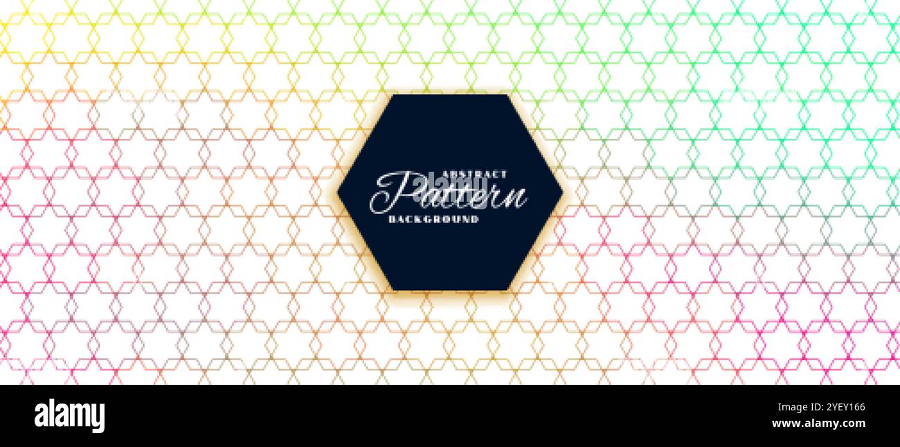 Elegante sechseckige Linie Muster bunten Hintergrund-Design Stock Vektor