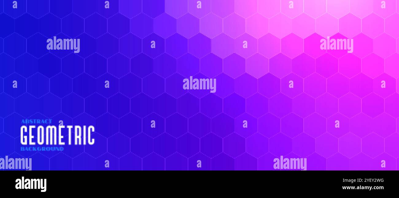 Bunt-geometrisches sechseckiges Muster im Bannerdesign Stock Vektor