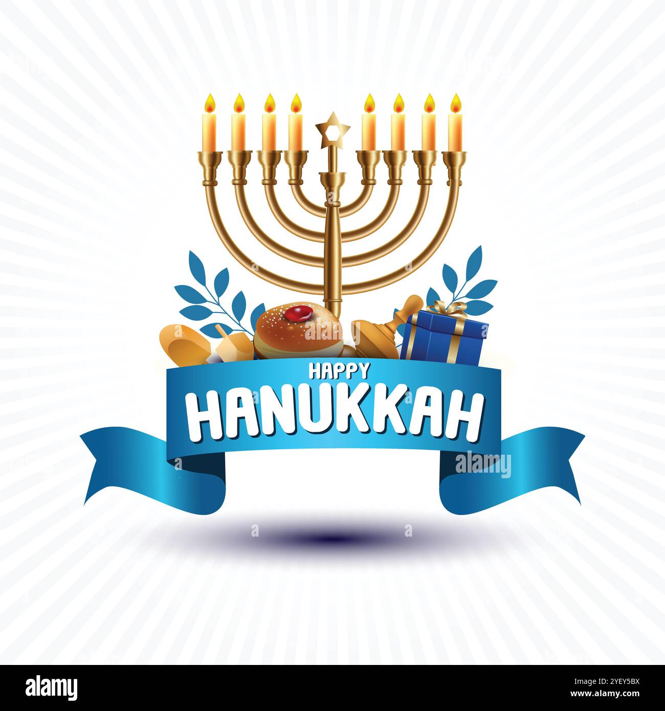 Israel feiert das Hannukah-Festival. Kreatives abstraktes Vektor-Illustrationsdesign. Stock Vektor