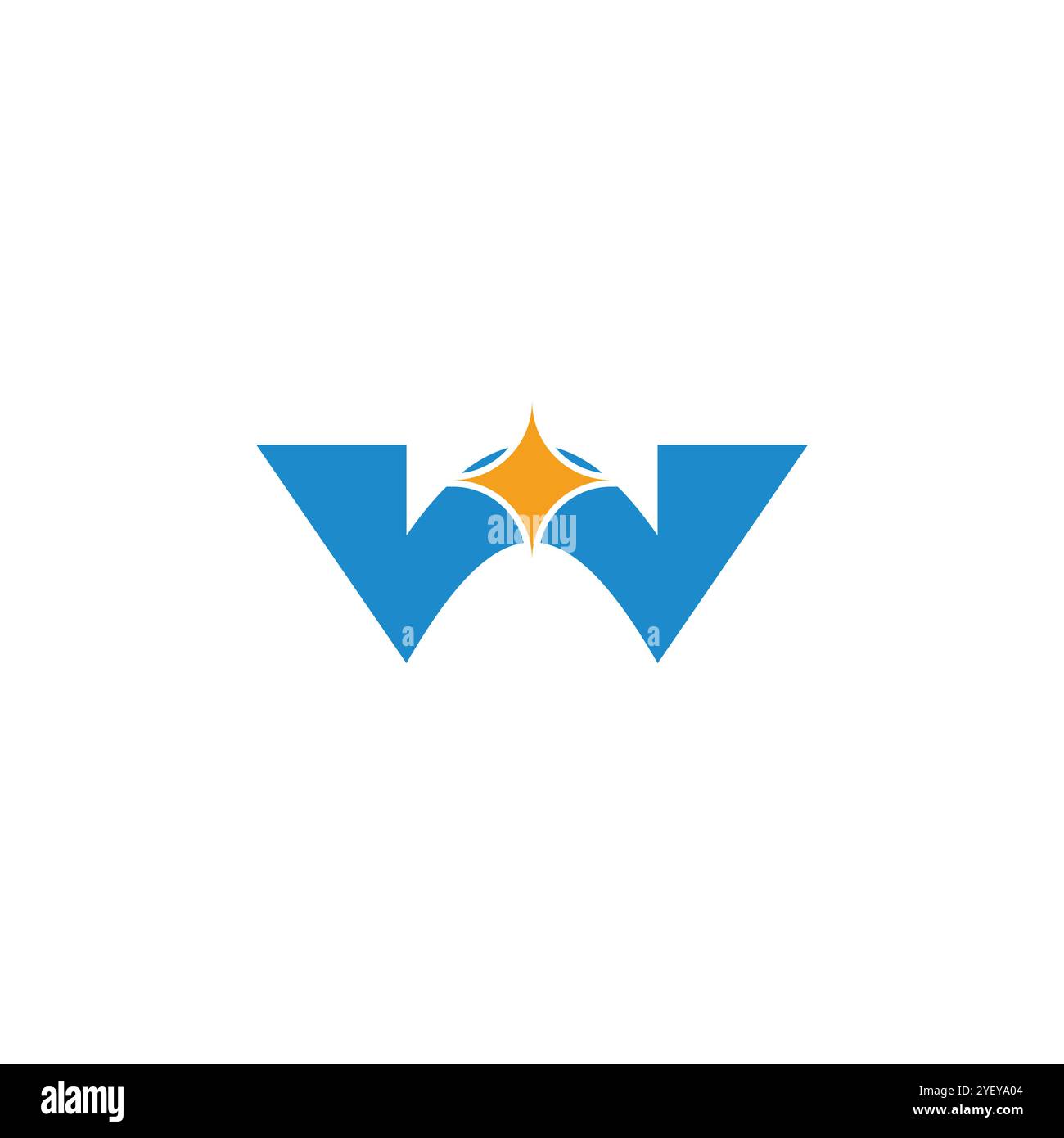 Buchstabe mit Sternbrücke abstrakter Logo-Vektor Stock Vektor