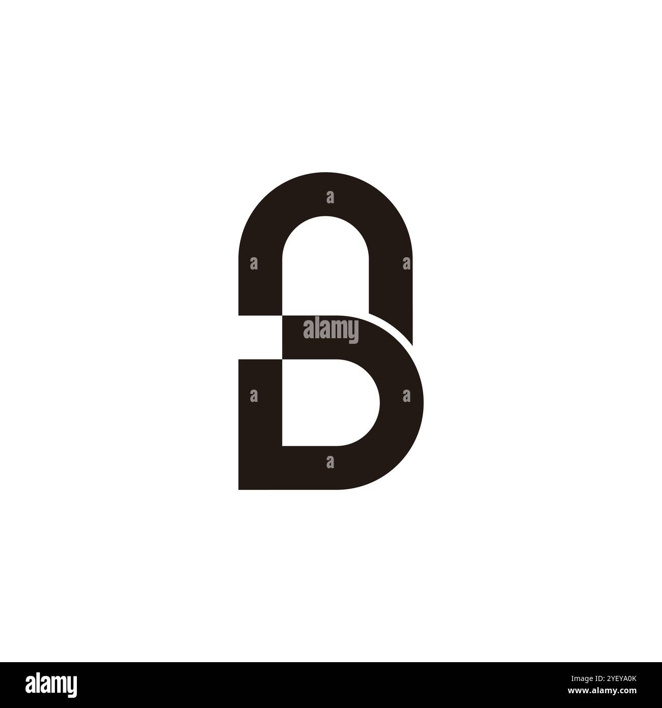 Logovektor mit Buchstabe und Loop Stock Vektor