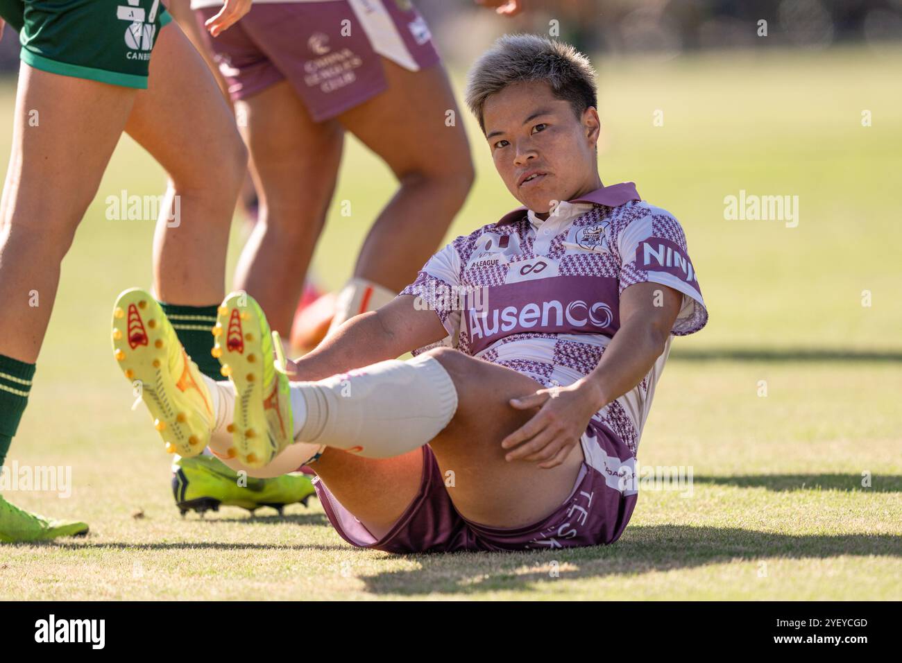 Canberra, Australien; 2. November 2024: Momo Hayashi von Brisbane Roar FC wird während des Ninja A-League Women Round 1 Spiels 2024/25 zwischen Canberra United FC und Brisbane Roar FC im McKellar Park in Canberra, Australien, am 2. November 2024 gezeigt. (Foto: Nick Strange/Fotonic/Alamy Live News) Stockfoto