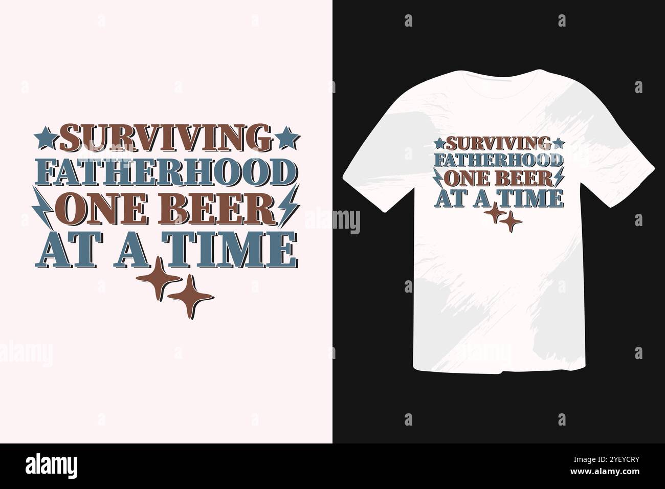 Vatertag SVG T-Shirt-Design Stock Vektor