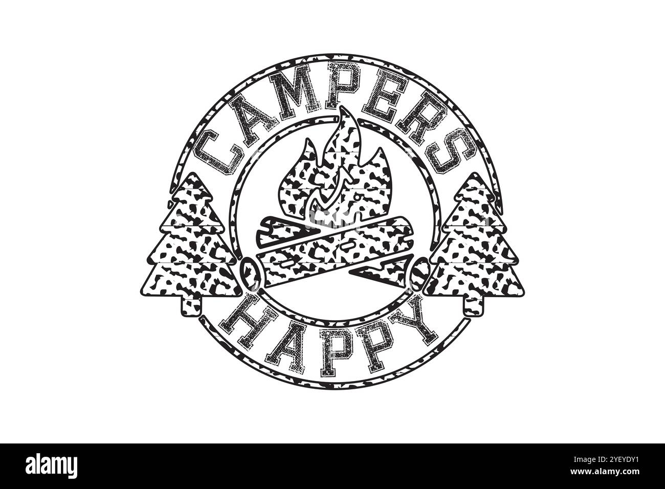 Motivierendes Sommercamp-T-Shirt-Design Stock Vektor