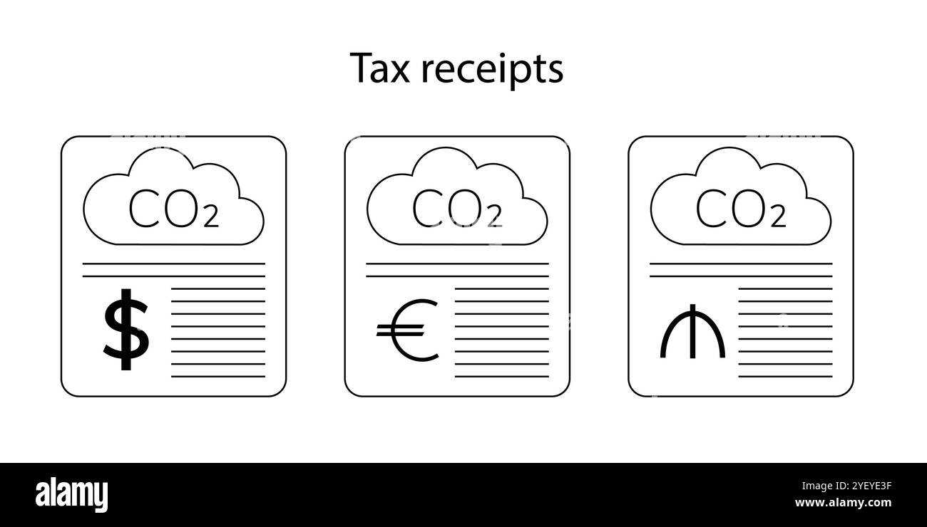 Co2-Steuer-Konzept. Vektorabbildung. Stock Vektor