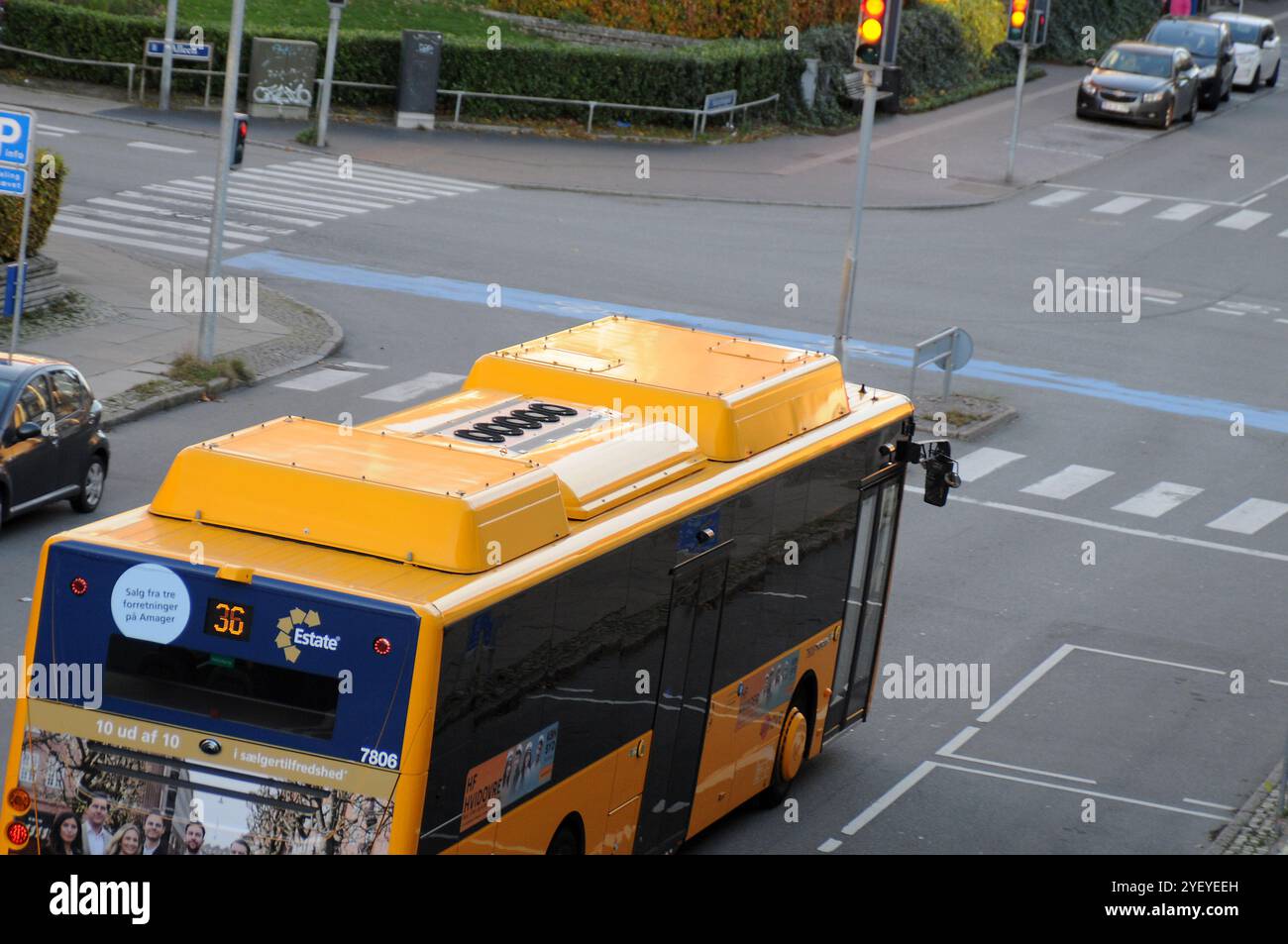 Kopenhagen/Dänemark/02 Nov- 2024/Denmakrs öffentlicher Bus sstem fährt mit Strom in Dänemark und der Hauptstadt Kopenhagen (Foto. Francis Joseph Dean/Dean Pictures) (nicht für kommerzielle Zwecke) Stockfoto