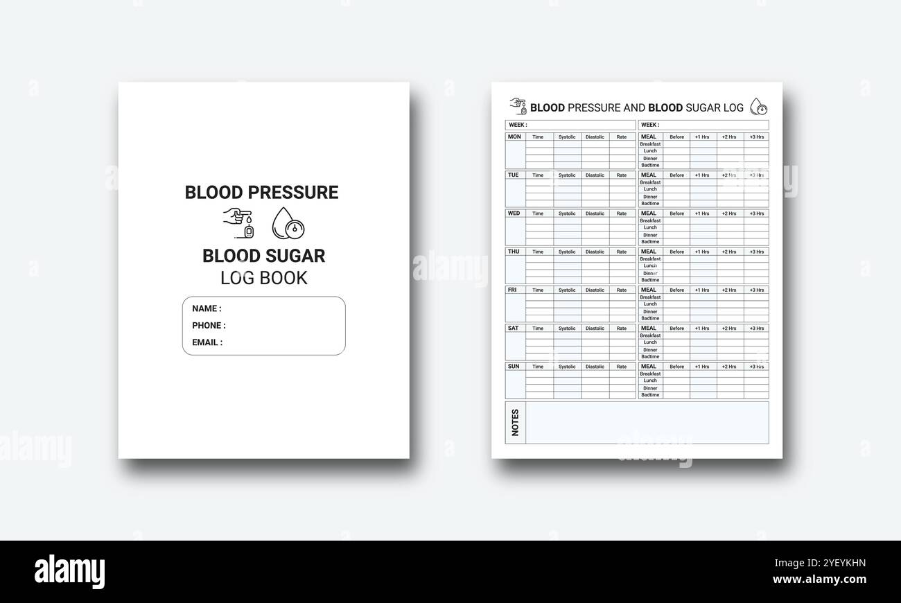 Innenvektoren des KDP-Logbuchs Stock Vektor