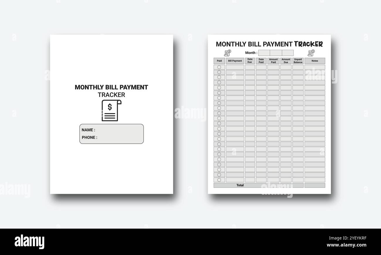 Innenvektoren des KDP-Logbuchs Stock Vektor