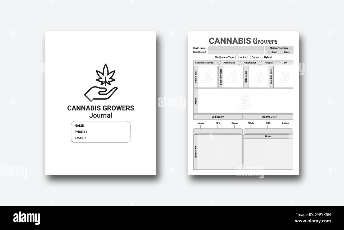 Innenvektoren des KDP-Logbuchs Stock Vektor