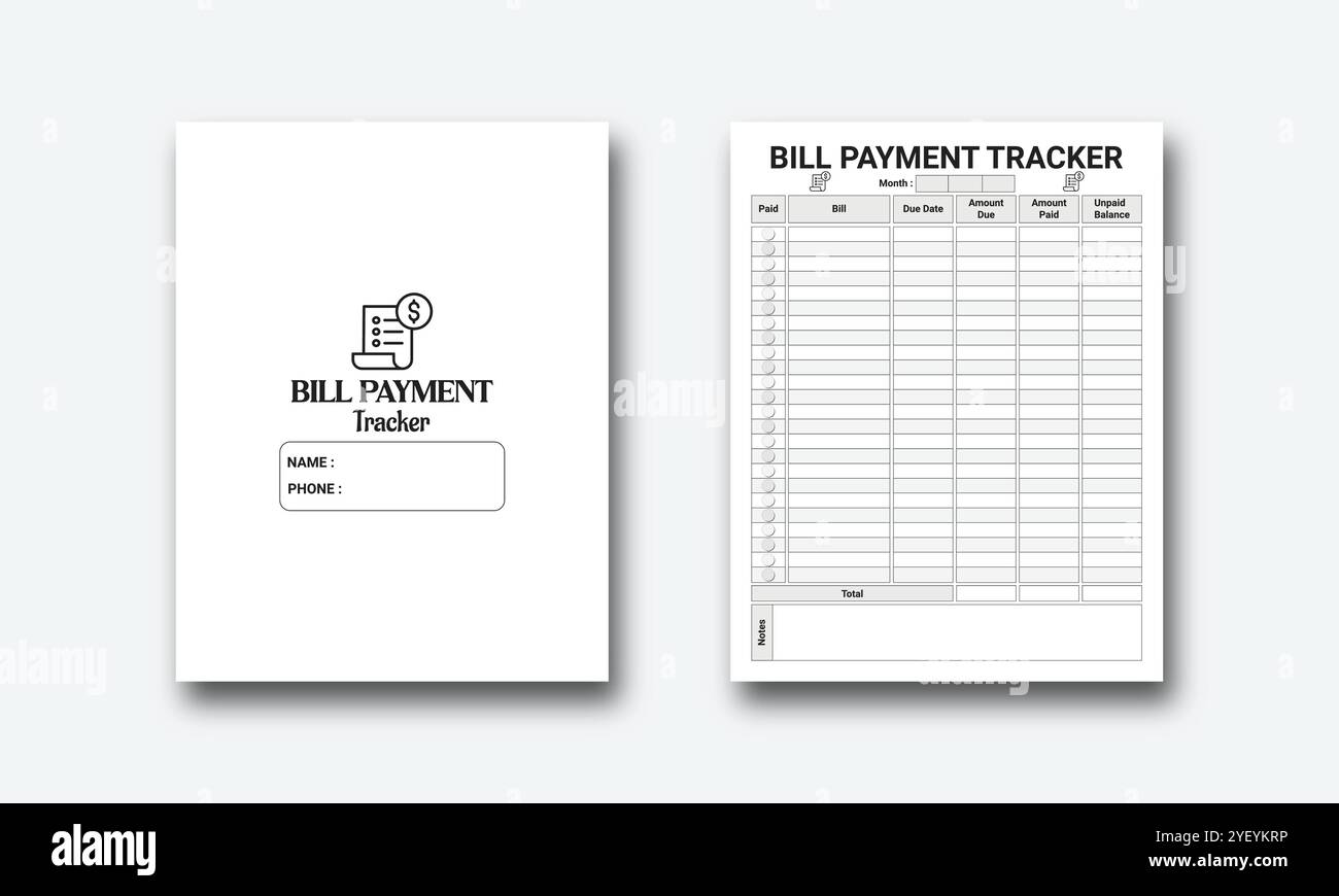 Innenvektoren des KDP-Logbuchs Stock Vektor