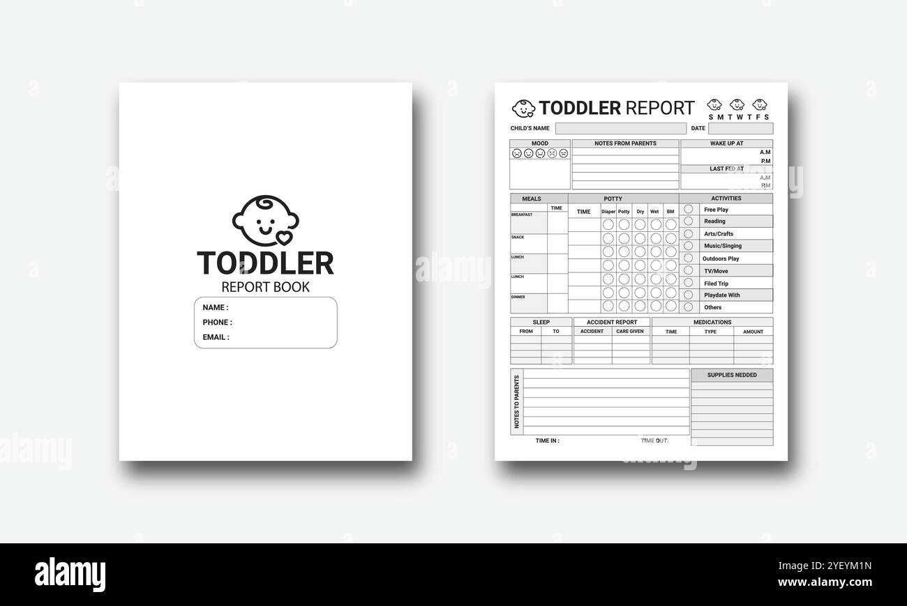 Innenvektoren des KDP-Logbuchs Stock Vektor