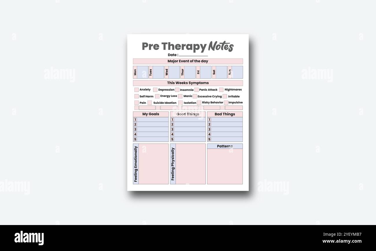Innenvektoren des KDP-Logbuchs Stock Vektor