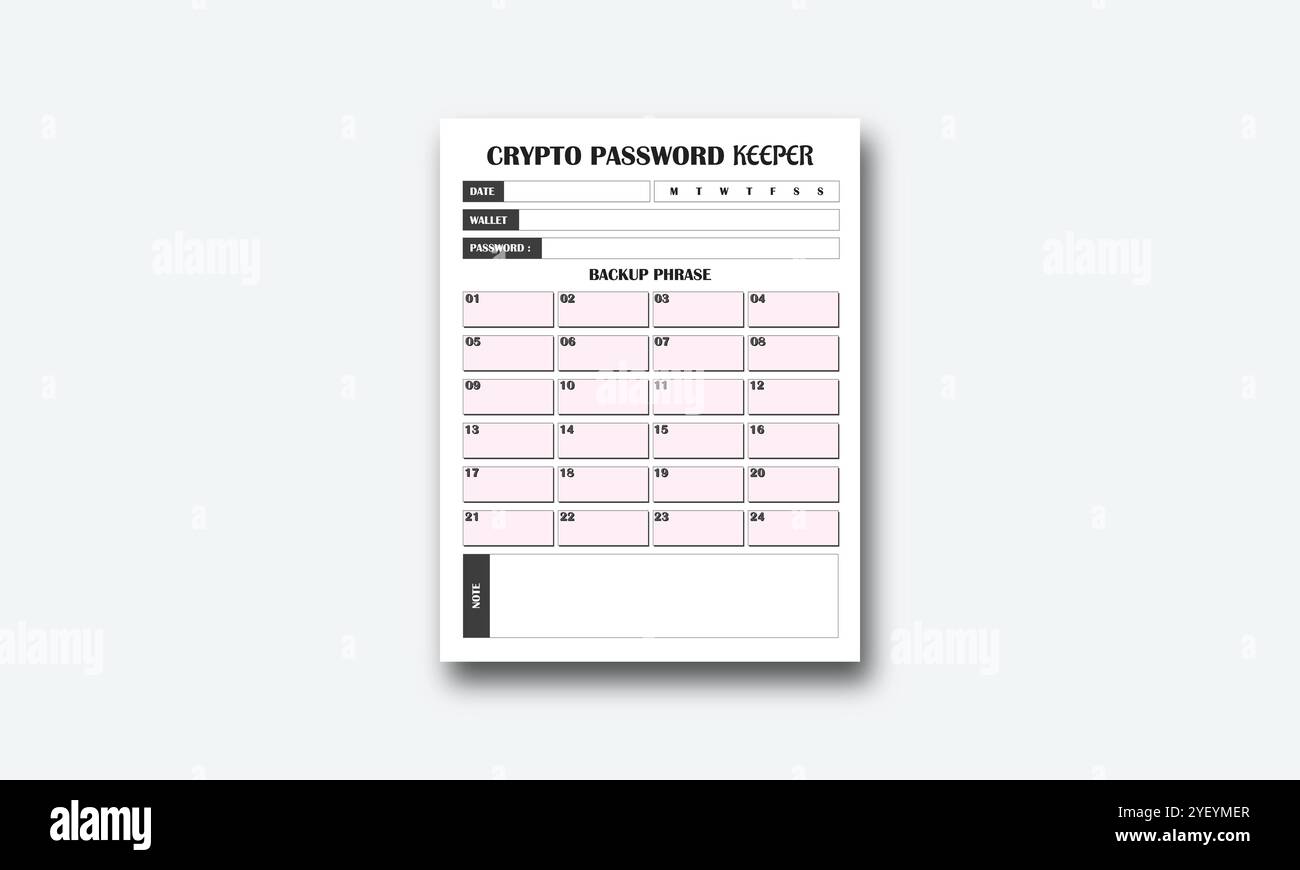 Innenvektoren des KDP-Logbuchs Stock Vektor