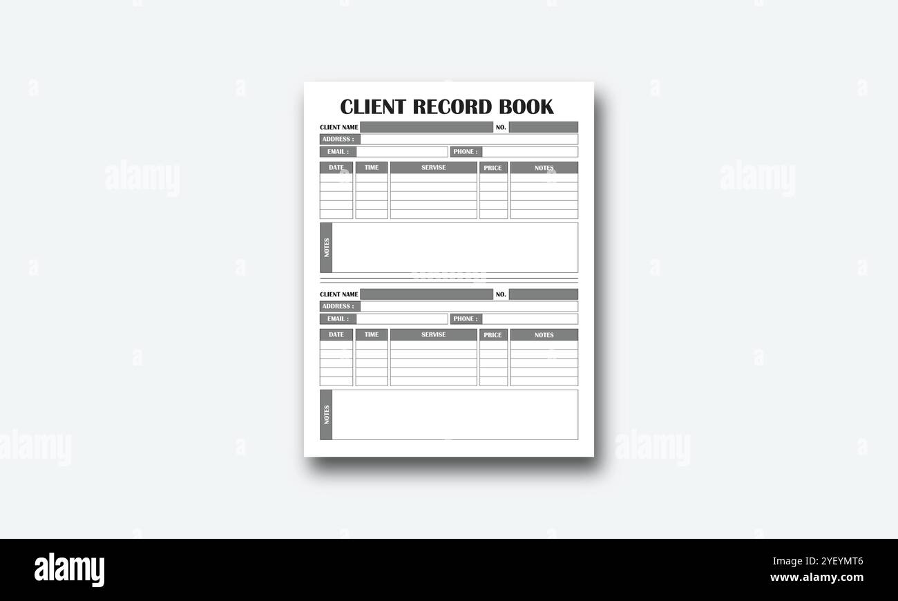 Innenvektoren des KDP-Logbuchs Stock Vektor