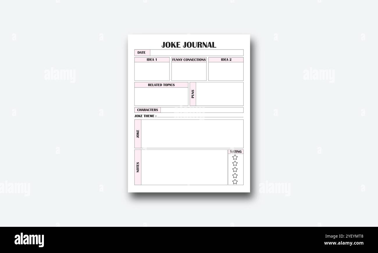 Innenvektoren des KDP-Logbuchs Stock Vektor