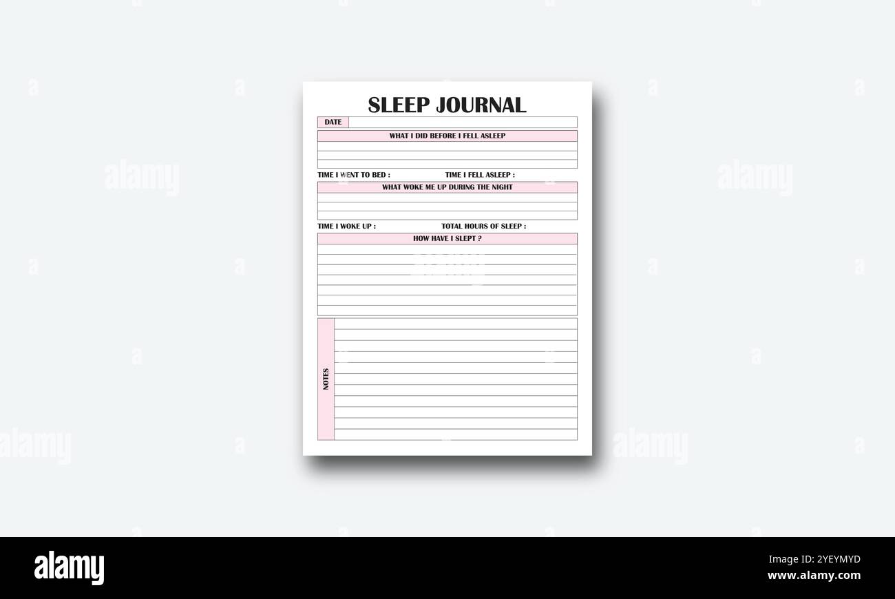 Innenvektoren des KDP-Logbuchs Stock Vektor