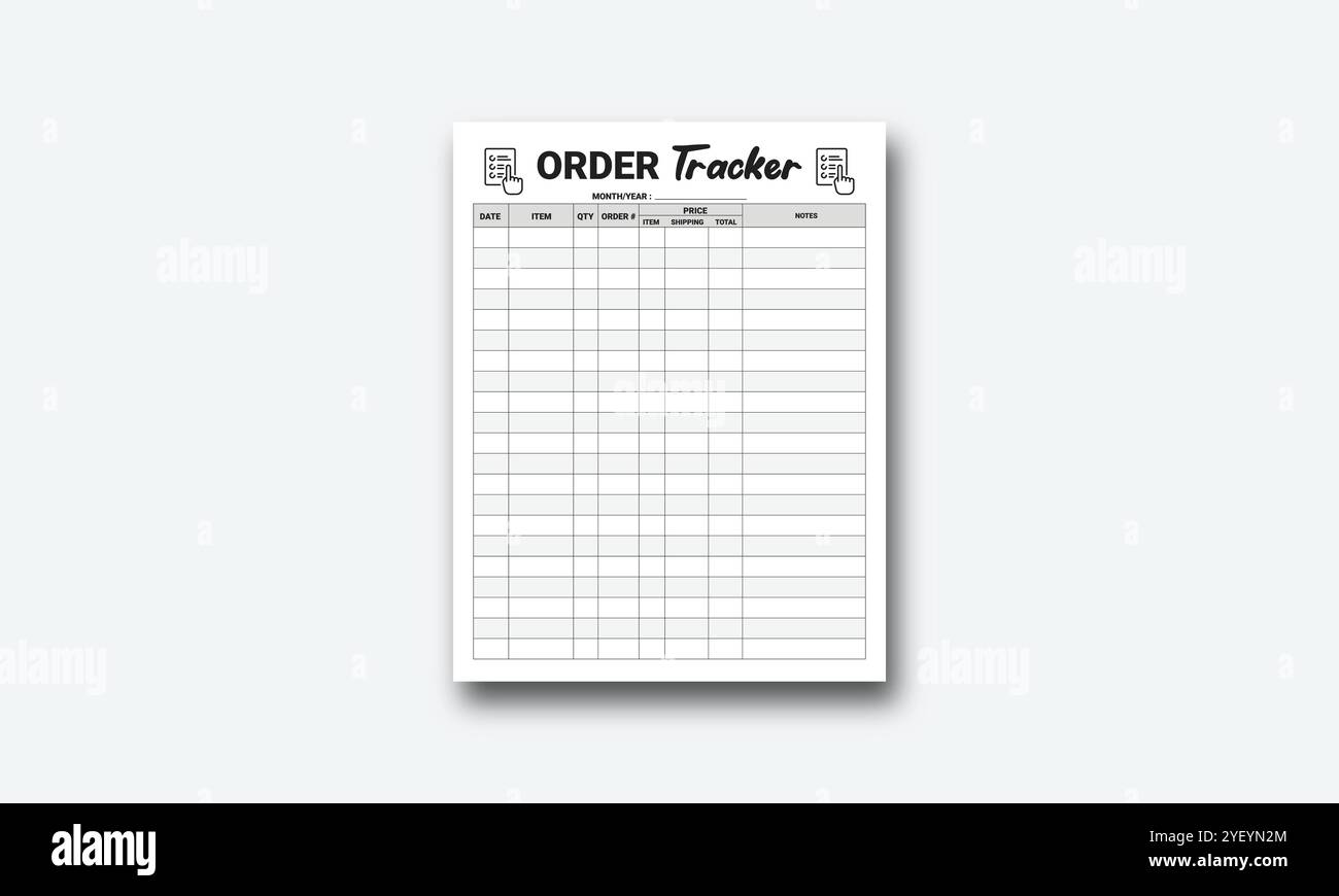 Innenvektoren des KDP-Logbuchs Stock Vektor