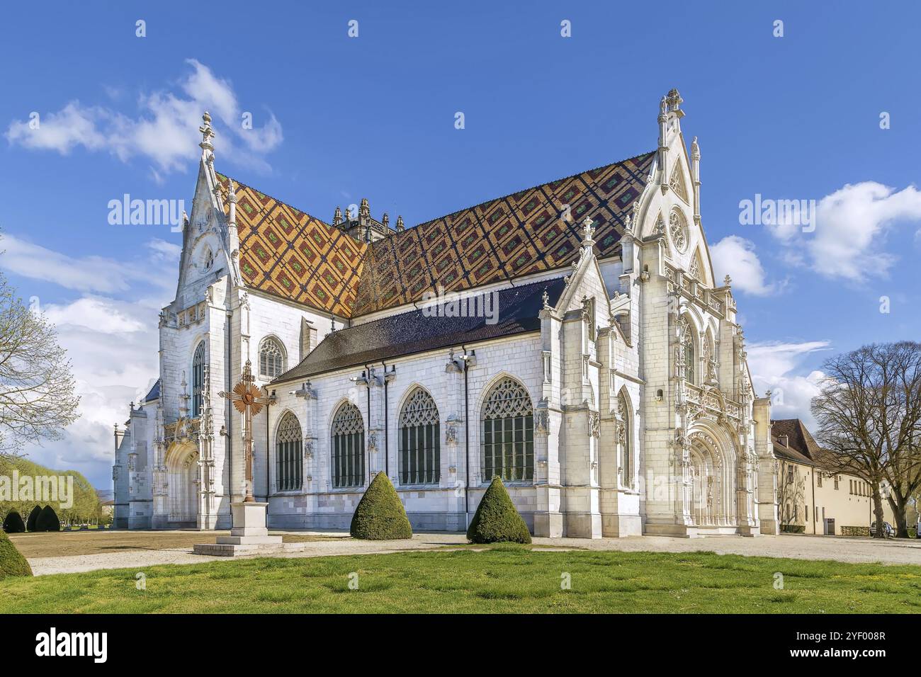 Kirche des Königlichen Klosters Brou in Bourg-en-Bresse, Frankreich, Europa Stockfoto