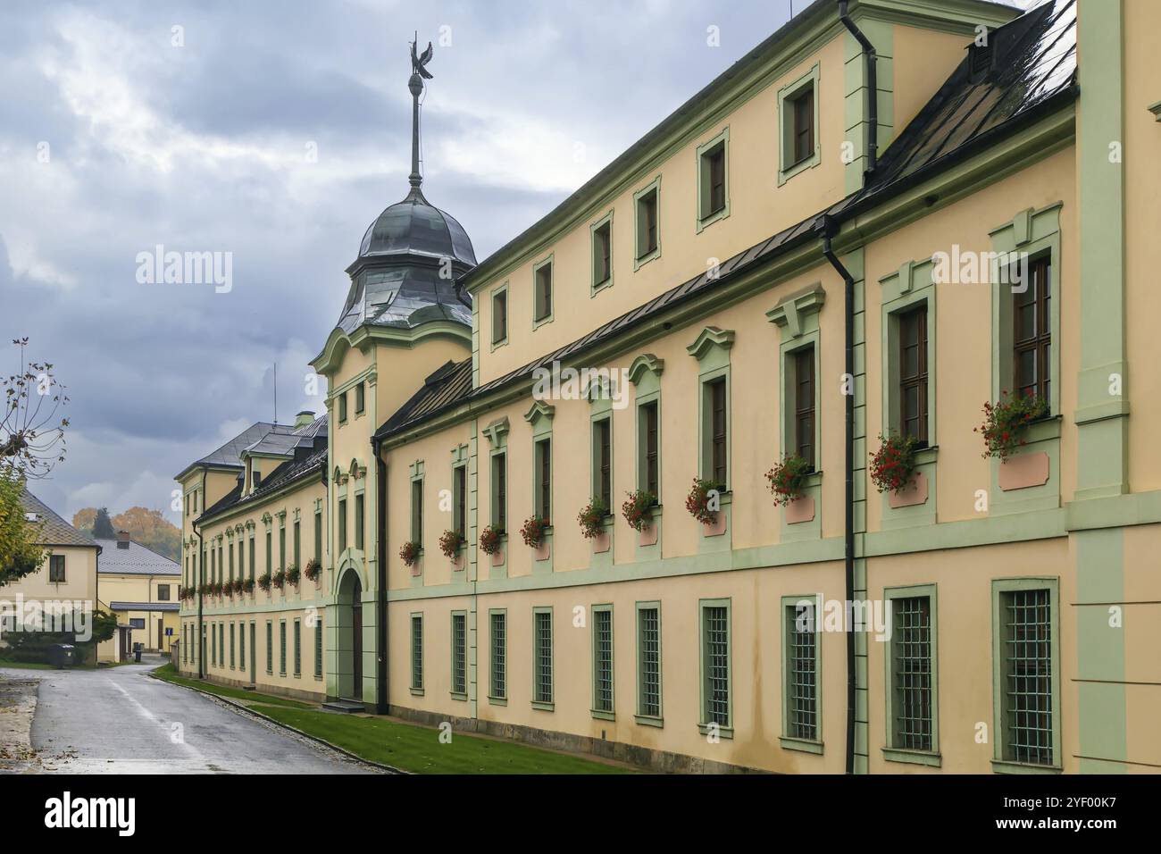 Schloss im Barockstil in Manetin, Tschechische republik Stockfoto