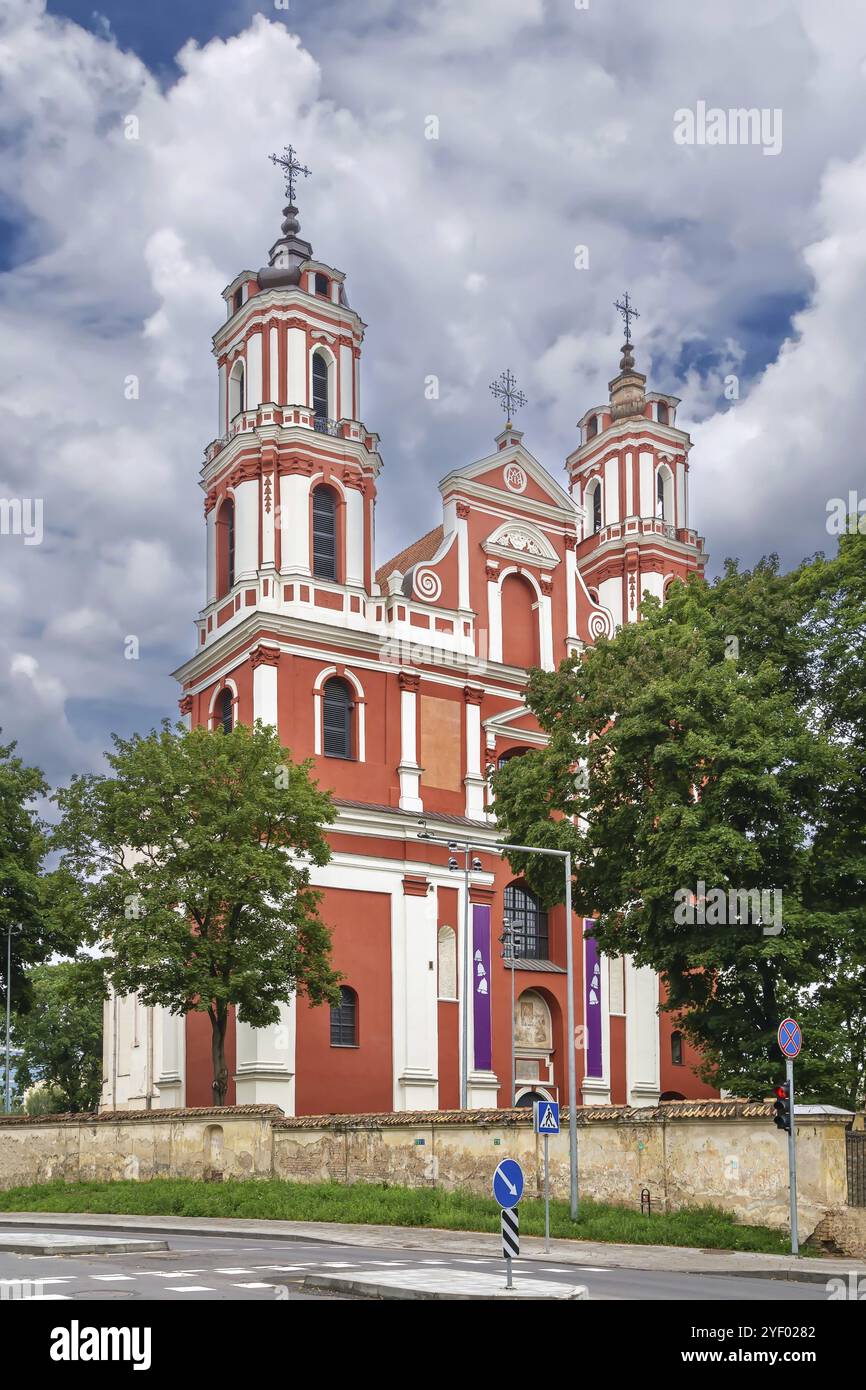 Katholische dominikanerkirche St. Jakob und Philipp, Vilnius, Litauen, Europa Stockfoto