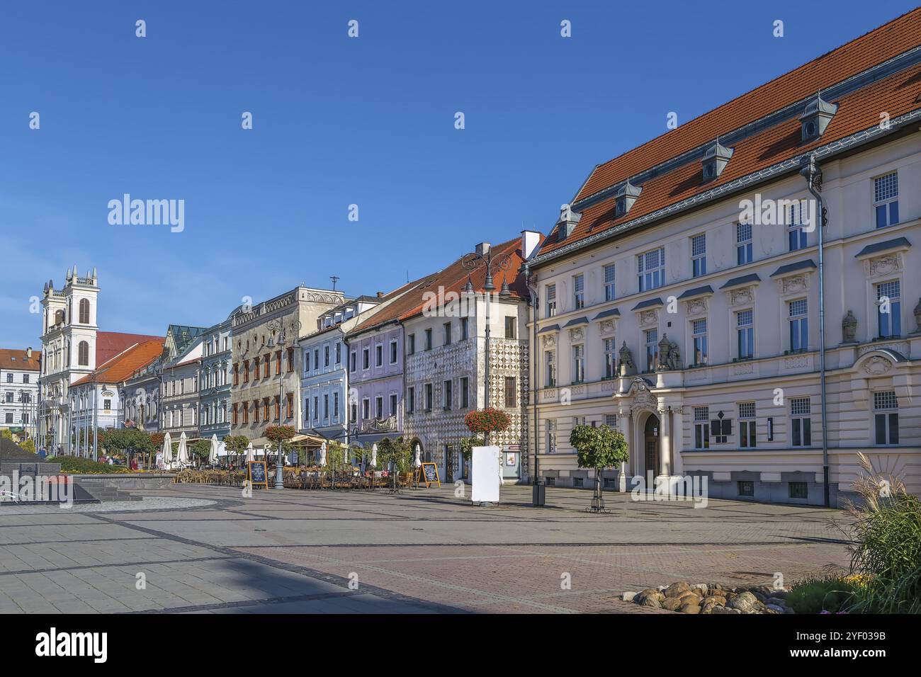 Der Slowakische Nationalaufstand oder SNP-Platz ist der Hauptplatz in Banska Bystrica, Slowakei, Europa Stockfoto