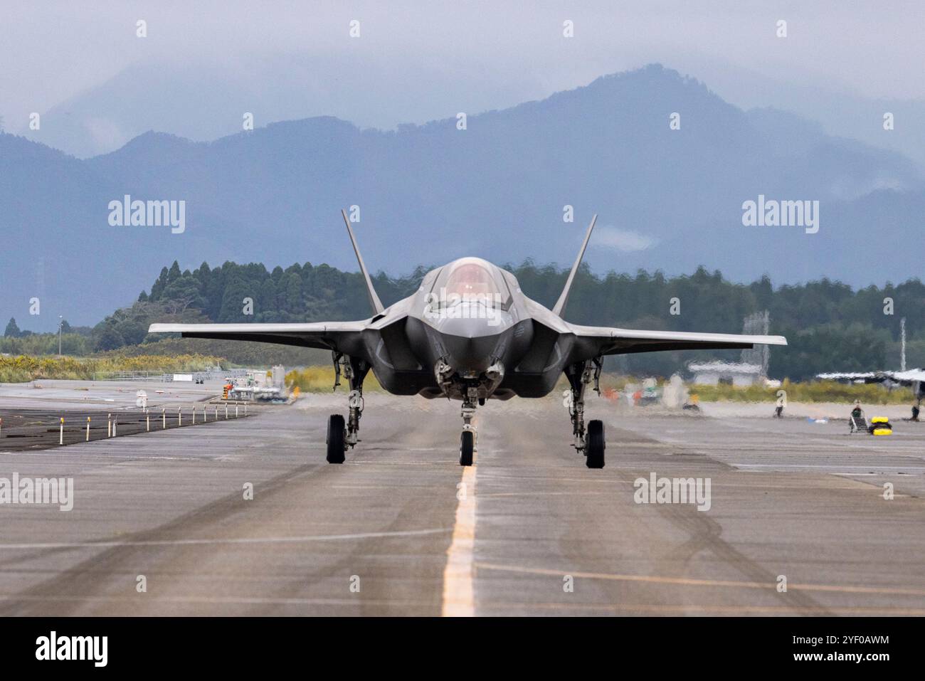 F-35B Lightning II Flugzeug des U.S. Marine Corps mit Marine Fighter Attack Squadron (VMFA) 121, Marine Aircraft Group 12, 1st Marine Aircraft Wing Tax Stockfoto