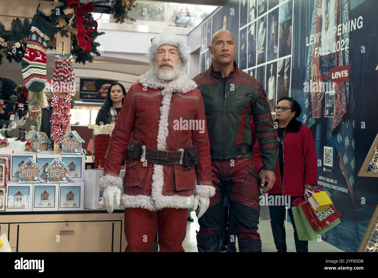 Red One J.K. Simmons & Dwayne Johnson Stockfoto