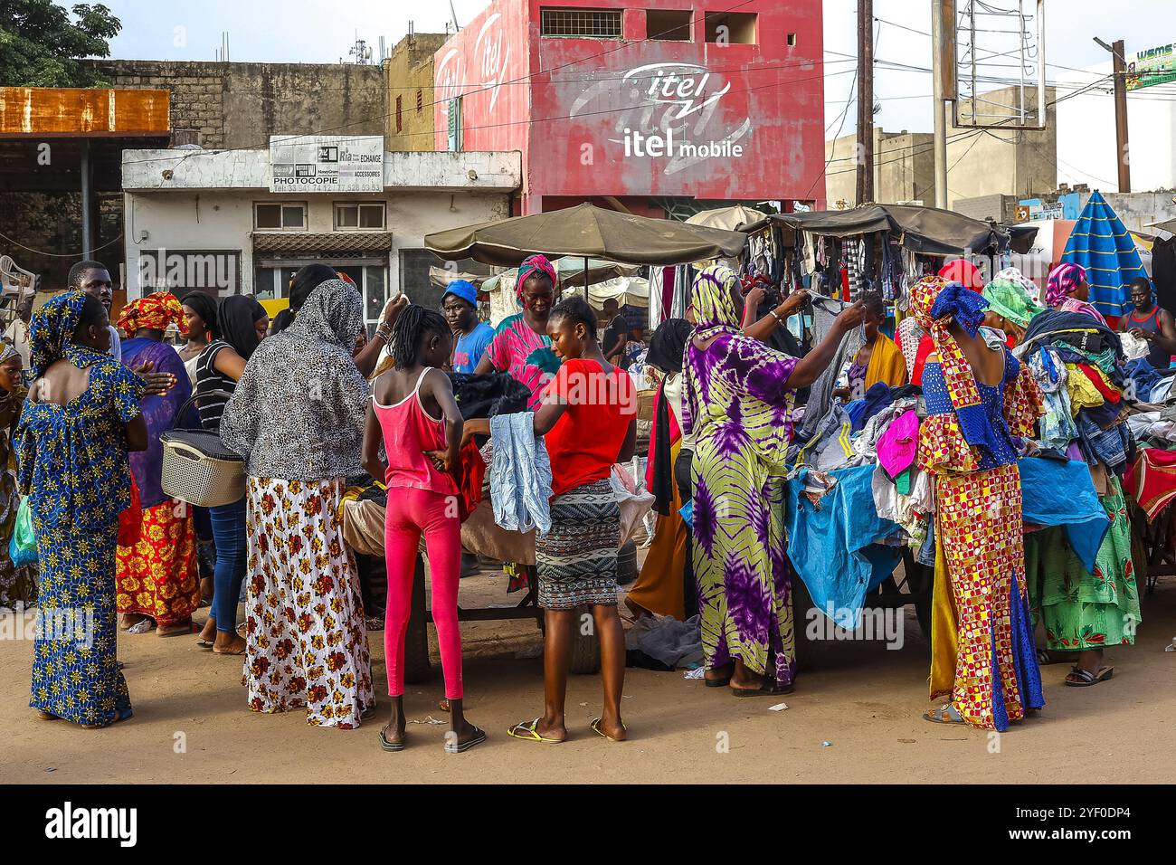 Kaolack Central Market, Senegal. Stockfoto