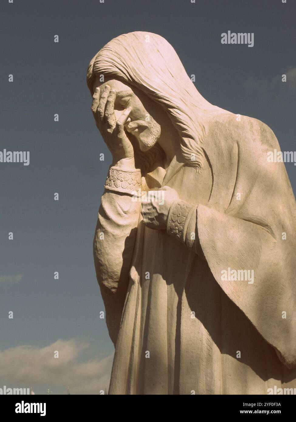 Jesus weinende Statue am Bombenanschlag-Denkmal in Oklahoma City Stockfoto